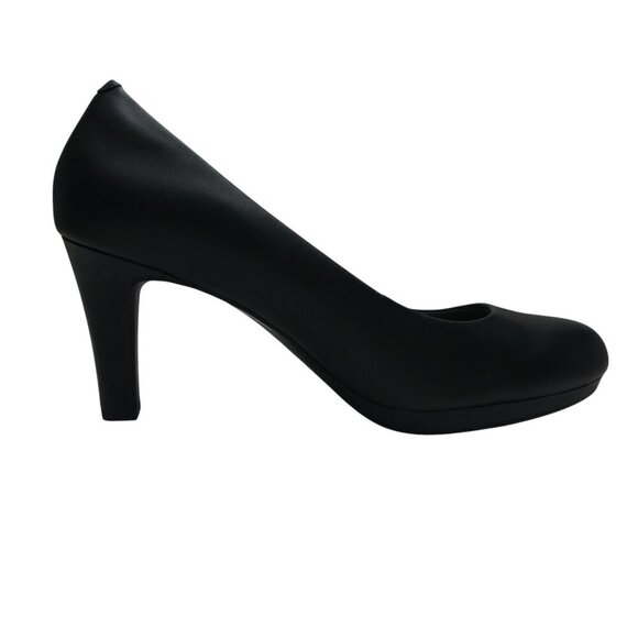 Collection by Clarks Adriel Viola Black Leather Heels Pumps Womens 10 - Picture 5 of 13